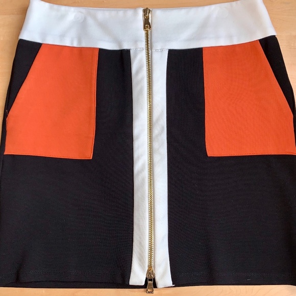 INC Colour block Skirt Size 10 with Gold Zipper - Picture 3 of 3